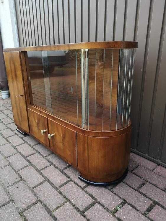 Barek Konsola Art Deco Orzech-Unikat Stary Antyk Po Renowacji.