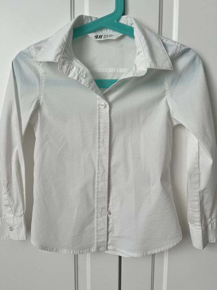 Biała koszula dla chlopca H&M rozm. 104 cm
