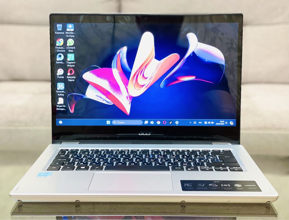 Acer Spin 1/FHD/IPS/ Pentium N6000/3.3 GHz/8 ГБ/SSD 256/UHD Graphics
