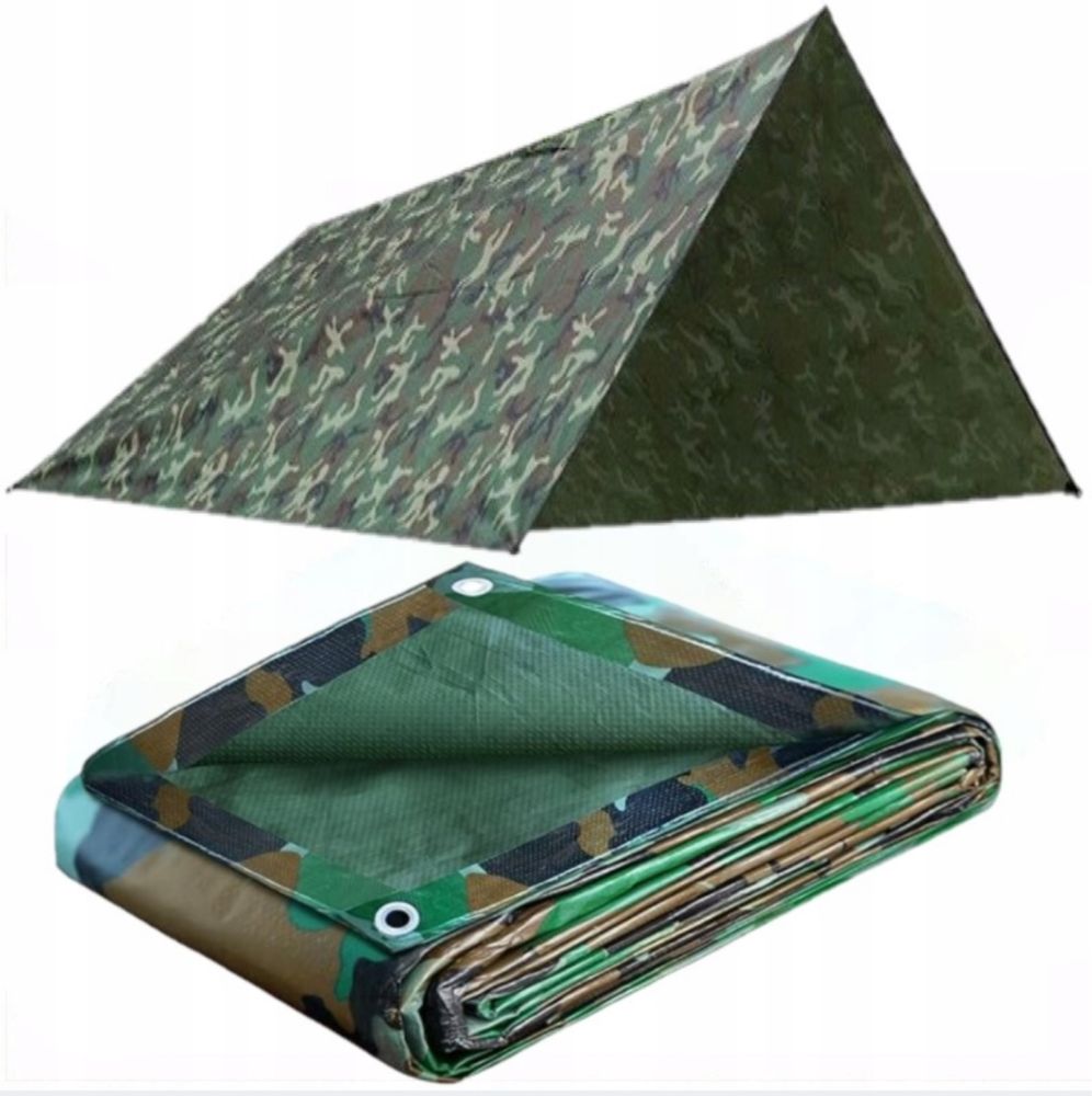Tarp Namiot Płachta Dach Turystyczny Wodoopodrny 3x2 Survival Plandeka