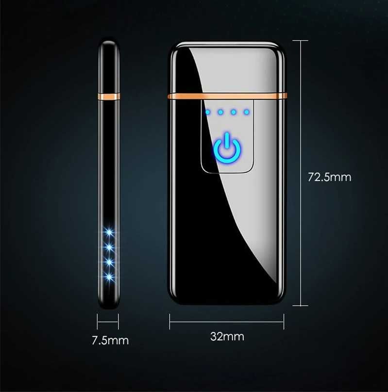 [NOVO] Isqueiro c bateria recarregável por USB anti-vento, anti-chuva