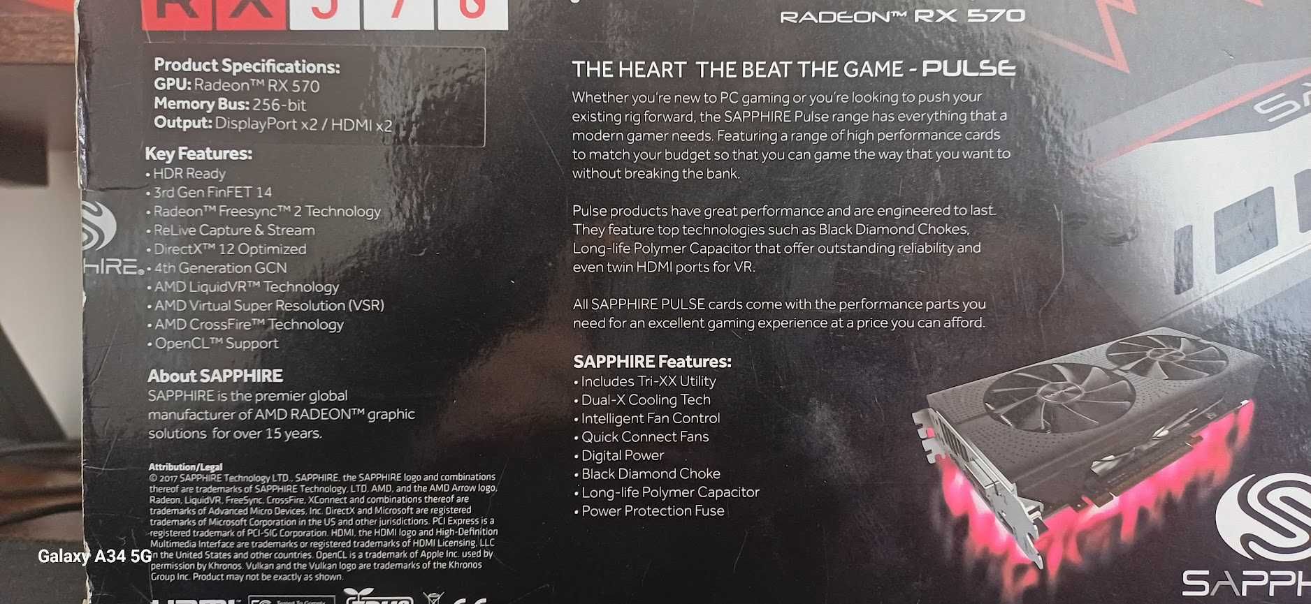 AMD Radeon Sapphire Pulse RX 570 4GBs