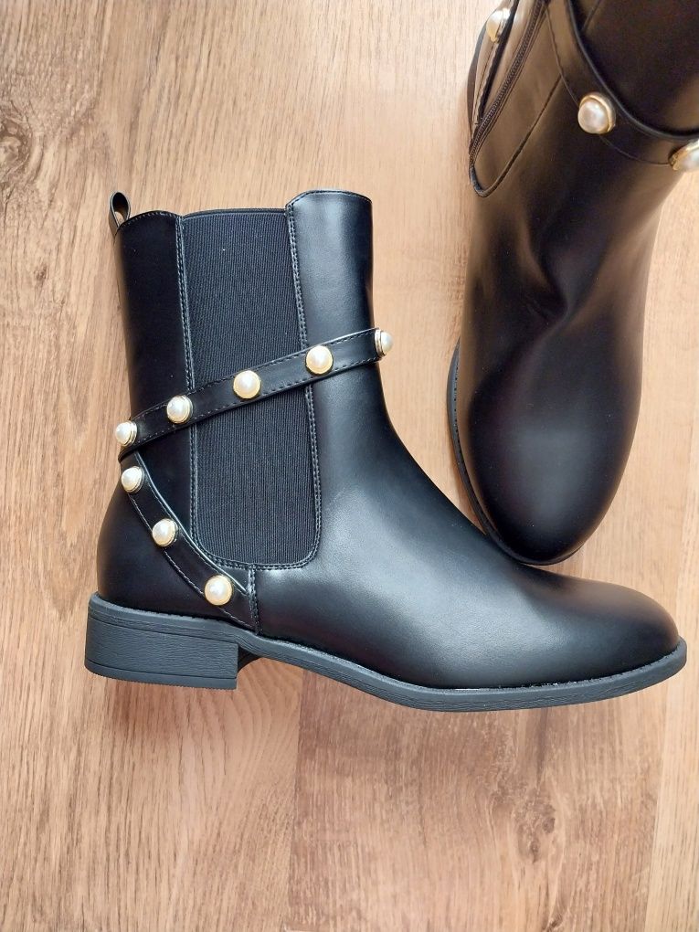 Nowe botki czarne bonprix 40