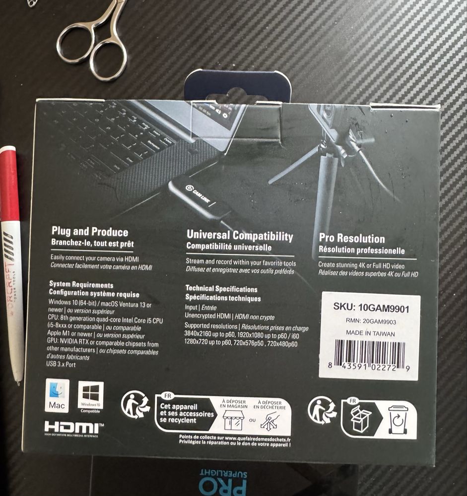Пристрій відеозахоплення Elgato Cam Link 4K новий з пломбами