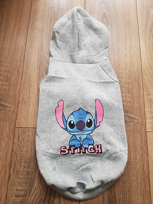 Szara bluza z kapturem dla psa Lilo i Stitch Disney XL ubranko
