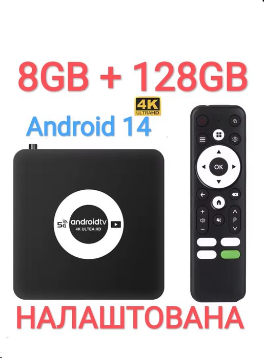 Android 14 на 8/128 Gb Приставка Смарт ТОП Q96 Smart Tv Box 8k,x96qmax