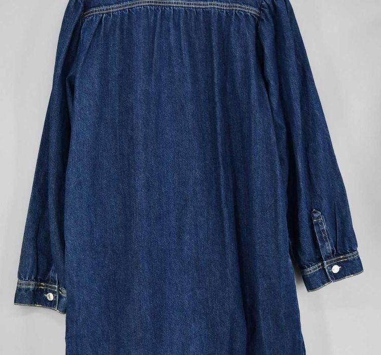 Długa sukienka jeansowa Mango L ciemny granat bawełna nowa