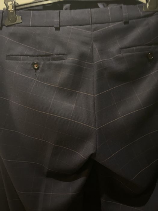 Garnitur granatowy w kratkę Jan Kowalski