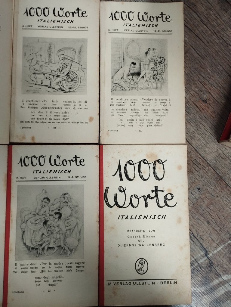 Stare niemieckie książki do nauki włoskiego "1000 Worte Italienisch"