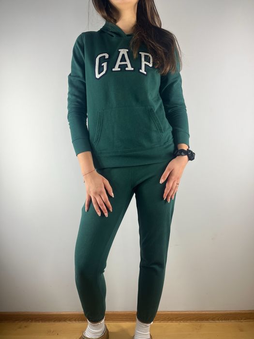 Butelkowa zielen komplet zestaw bluza spodnie GAP rozmiar XS