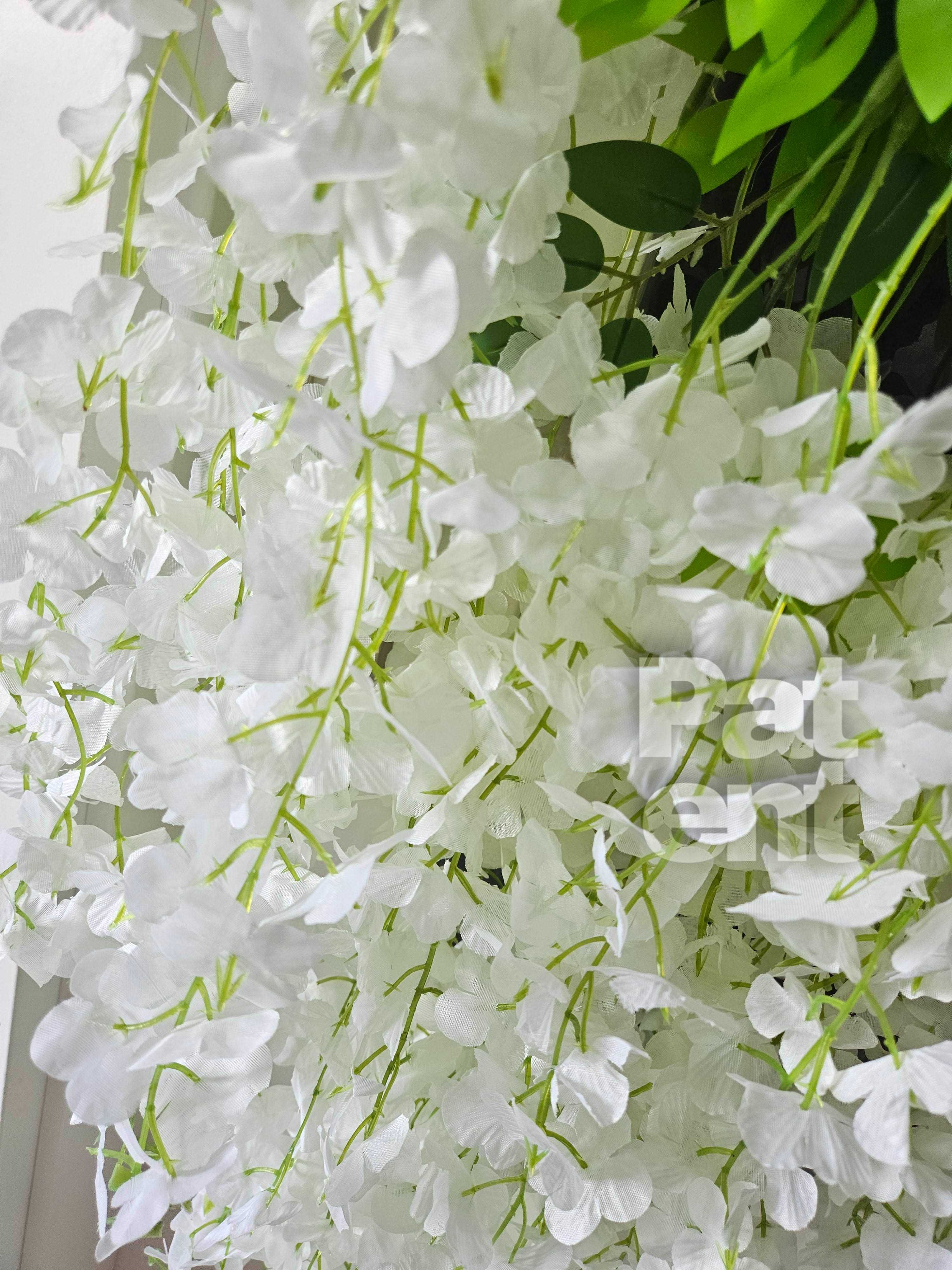 Wisteria biała jasna glicynia sztuczna girlanda dekoracja 12 sztuk