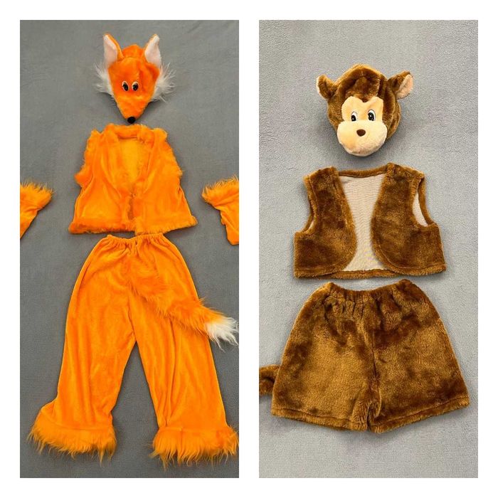 Карнавальні костюми звірят, лев, Їжачок, єнот, оренда, прокат -300грн