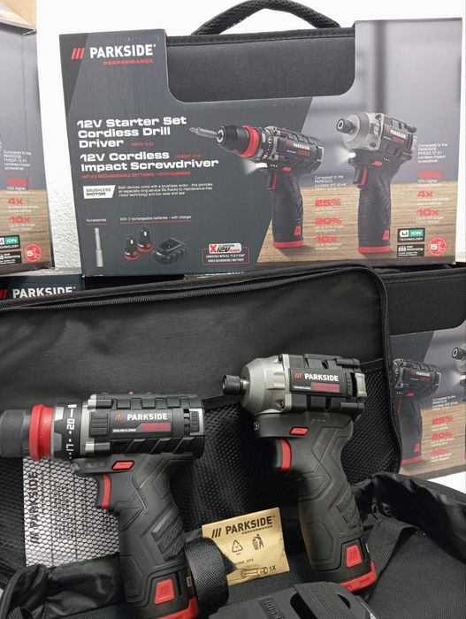 Шуруповер дриль, імпакт Parkside Performance PDSSAP 12, PBSPA 12 паркс