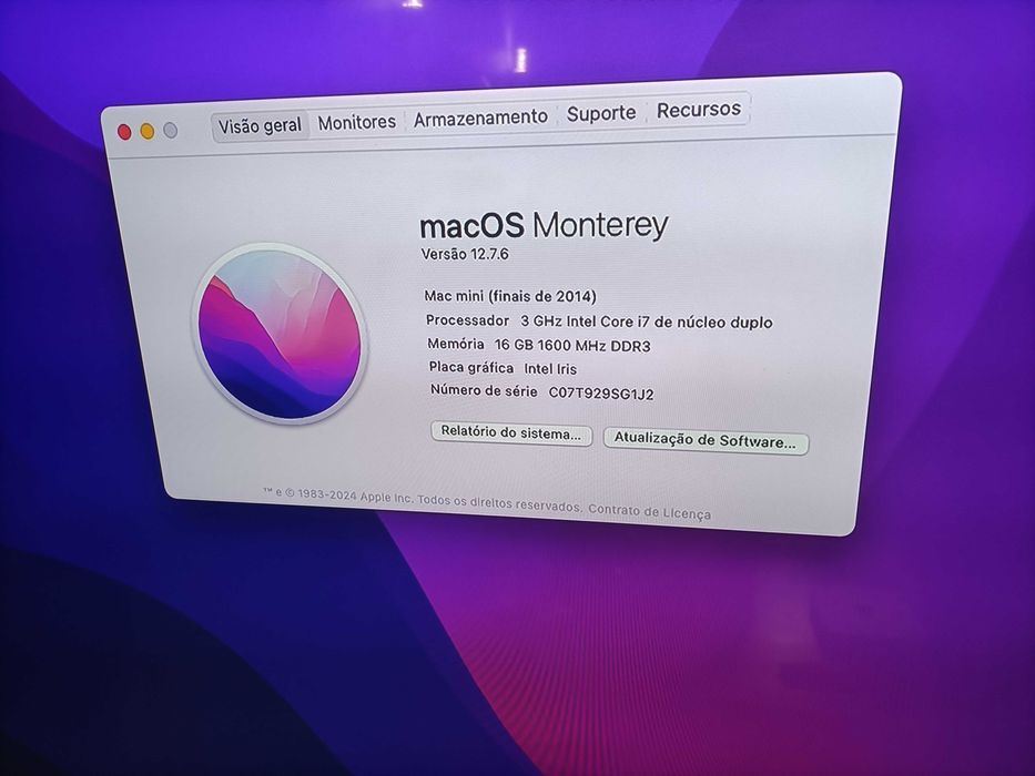 Mac mini core i7 RAM 16gb SSD 256gb