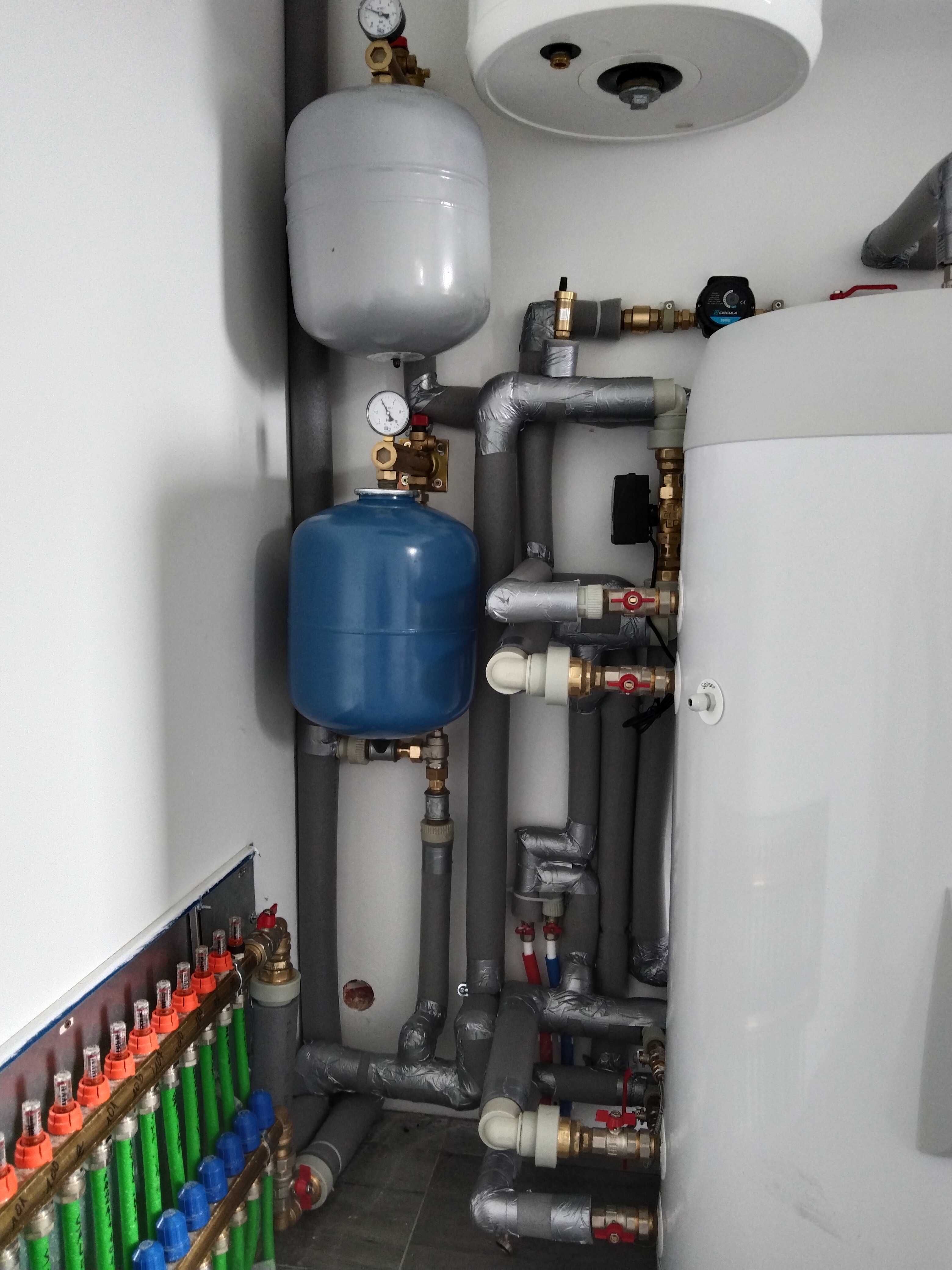 Hydraulika podłogówka kotłownia instalacja wodno-kanalizacyjne