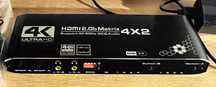 Matrix 4x2 Switch Splitter HDMI 2.0 HDR 18G UHD 4K
