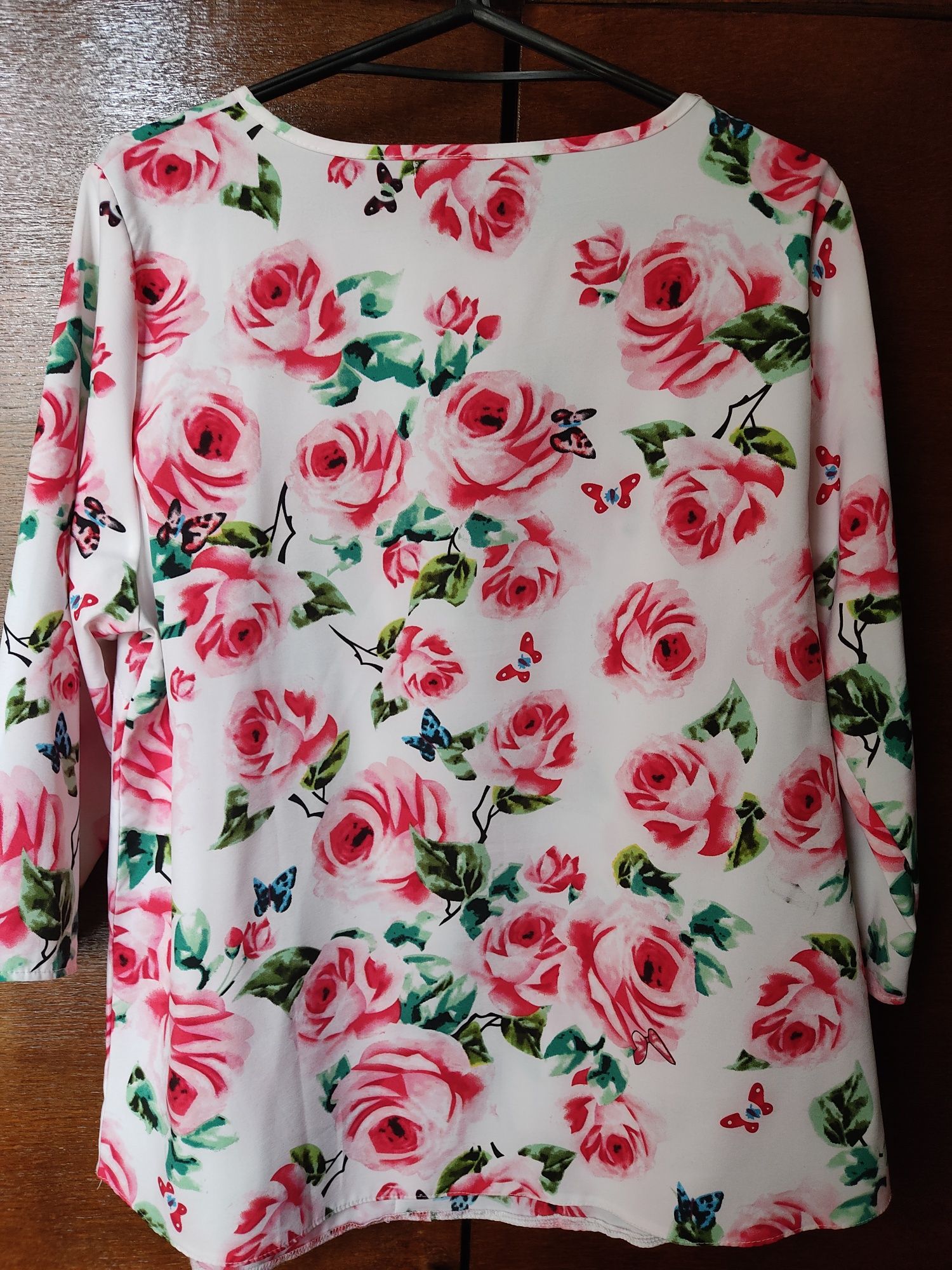 Блуза кофта блузка прінт малюнок квіти цветы