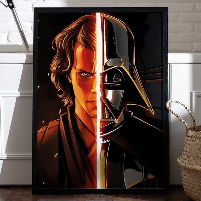 Darth Vader i Anakin PLAKAT A3 - Star Wars, Gwiezdne Wojny - GRATIS