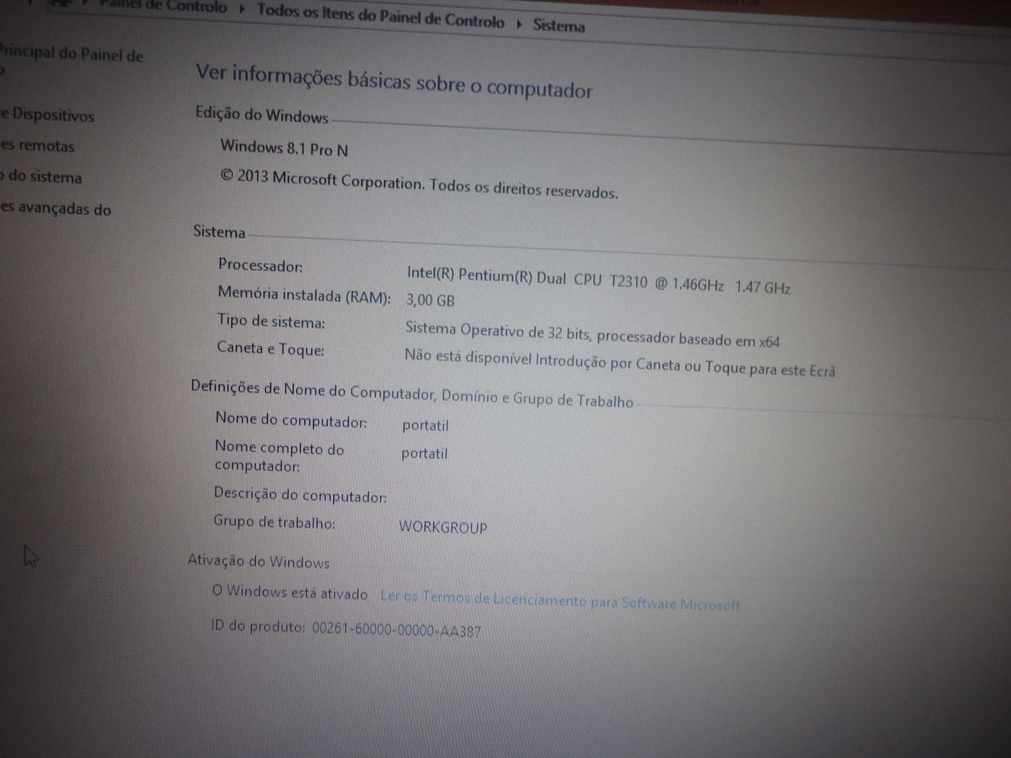 Toshiba com win 8.1 pronto a funcionar