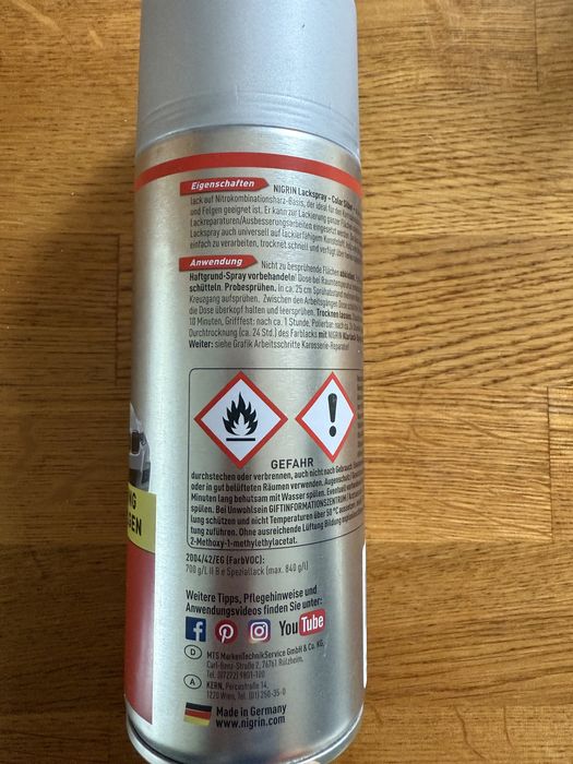 Lakier samochodowy Nigrin srebrny