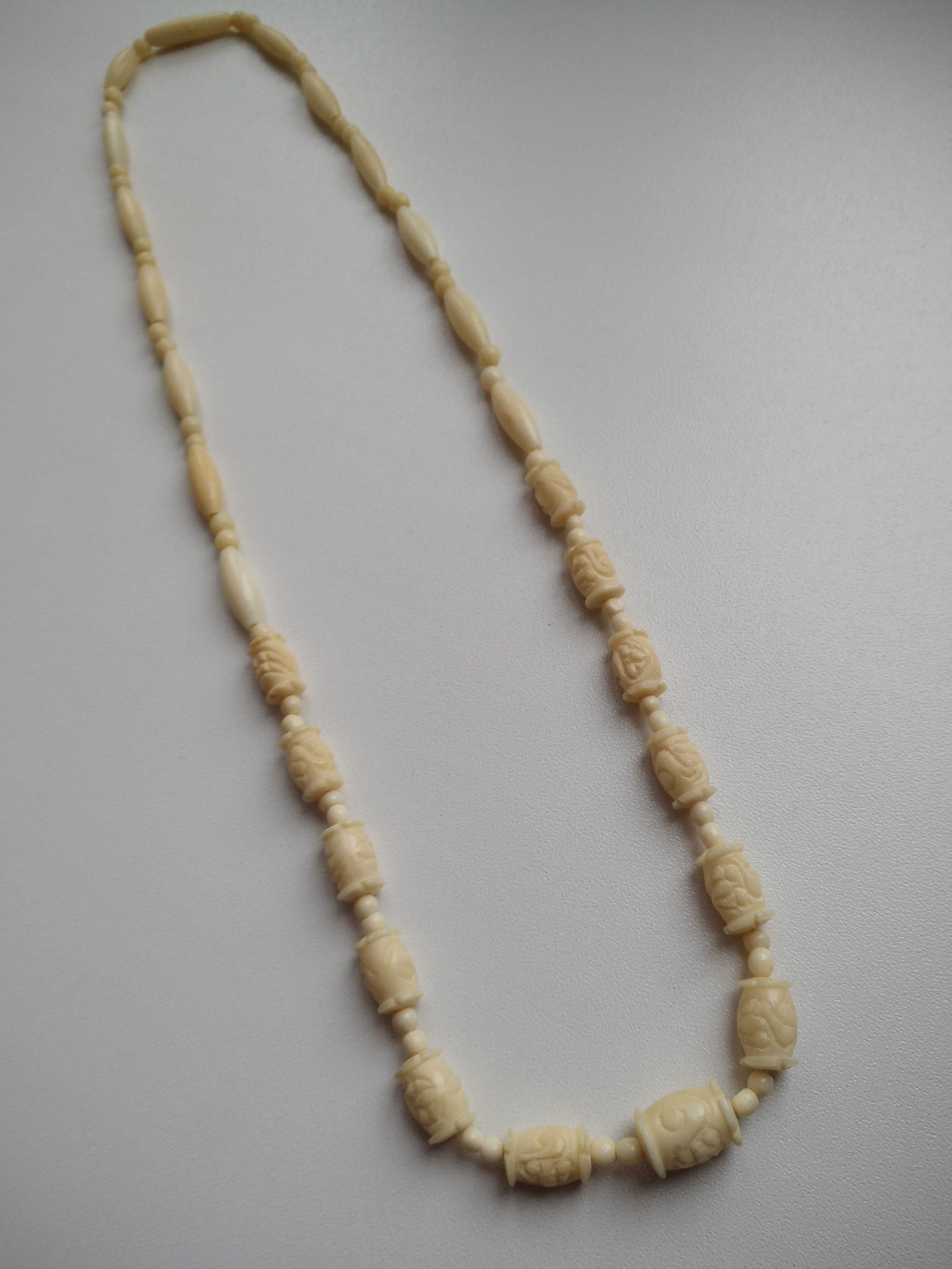 Бусы, ожерелье  из кости ручной работы, Индия, длина 58см.