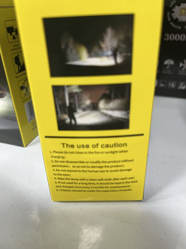 Lanterna de cabeça zoom com sensor ligar e desligar