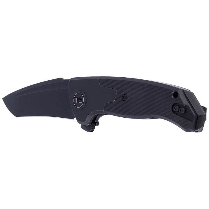 Nóż składany WE Knife Press Check Black Ti / Black G10, Black Stonewas