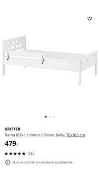 2 x Łóżko  dla dziecka Ikea Kritter.   Białe i Niebieskie