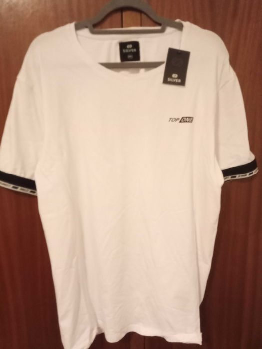 T-shirt Silver homem XXL nova com etiqueta