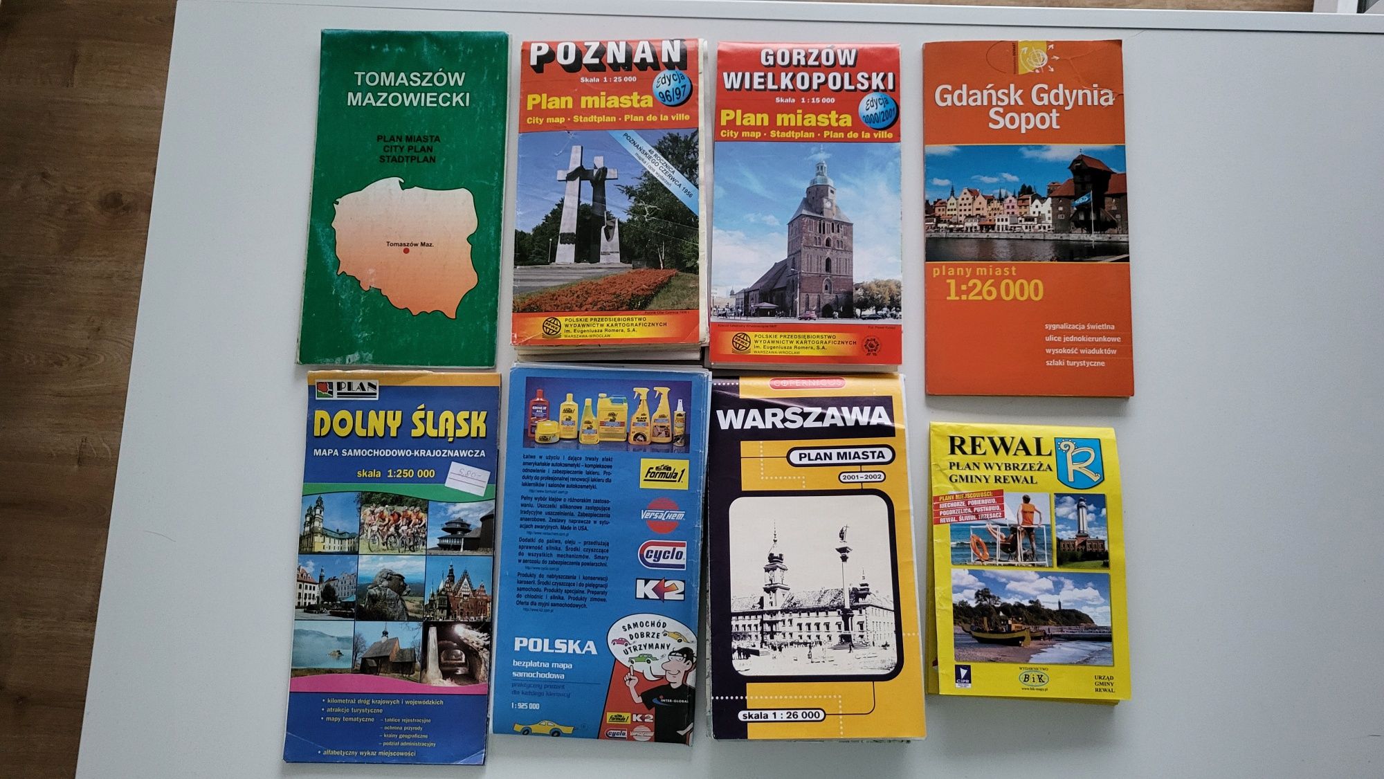 Mapy europy plany miast Niemcy Włochy Portugalia zestaw 23 szt