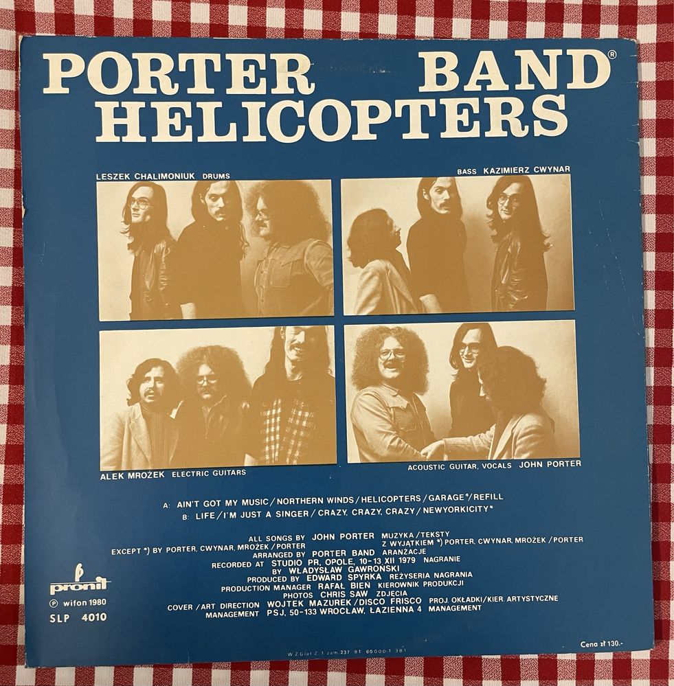 John Porter Band Helicopters LP winyl plyta winylowa