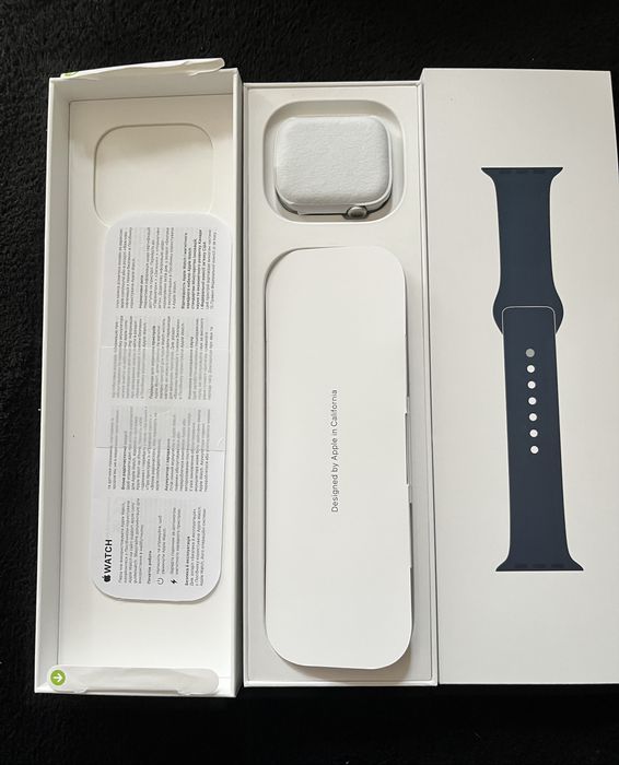 Apple Watch 9 45 mm Silver AI Storm blue