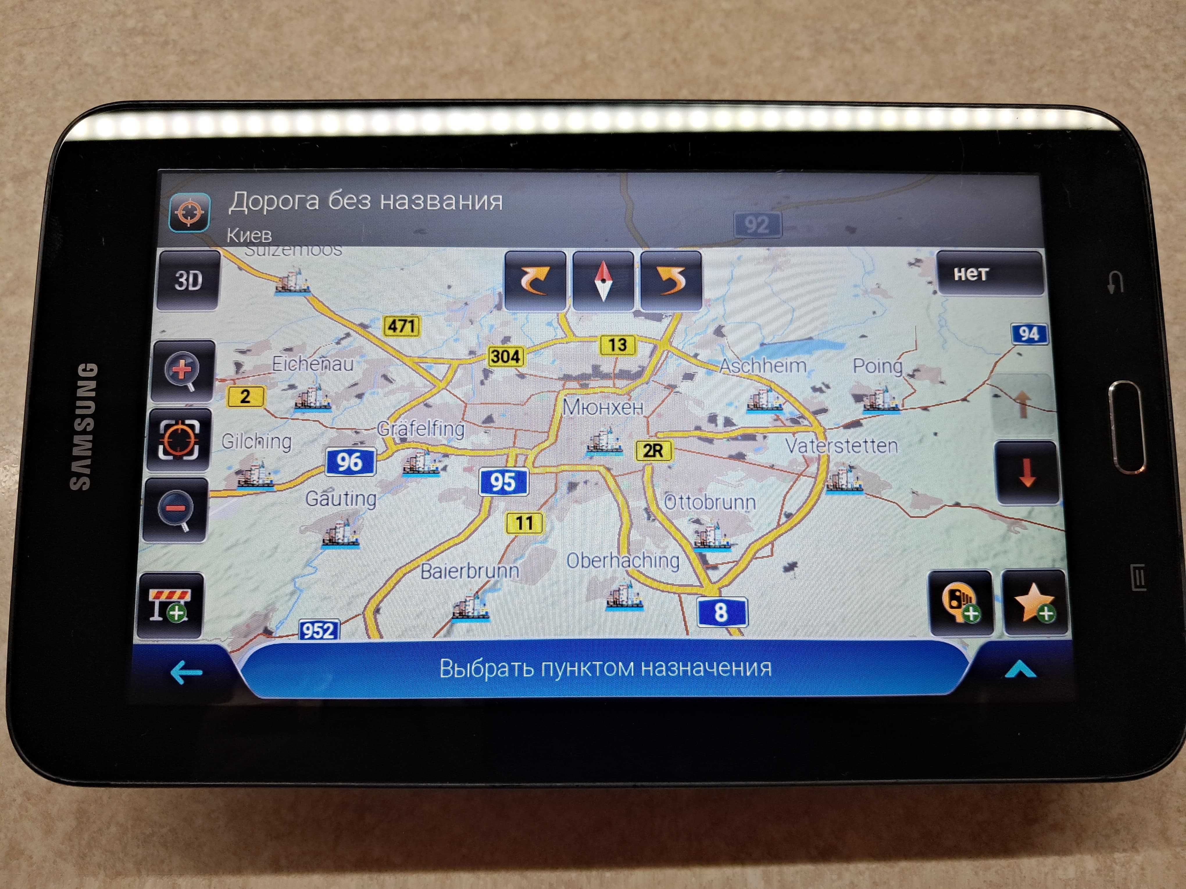 Супутниковий грузовий GPS навігатор Samsung 7". Мапи 2025р!