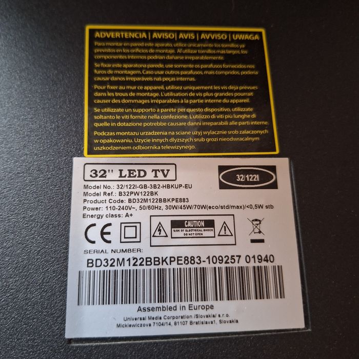 TV Led Blaupunkt 32" com comando original com avarial