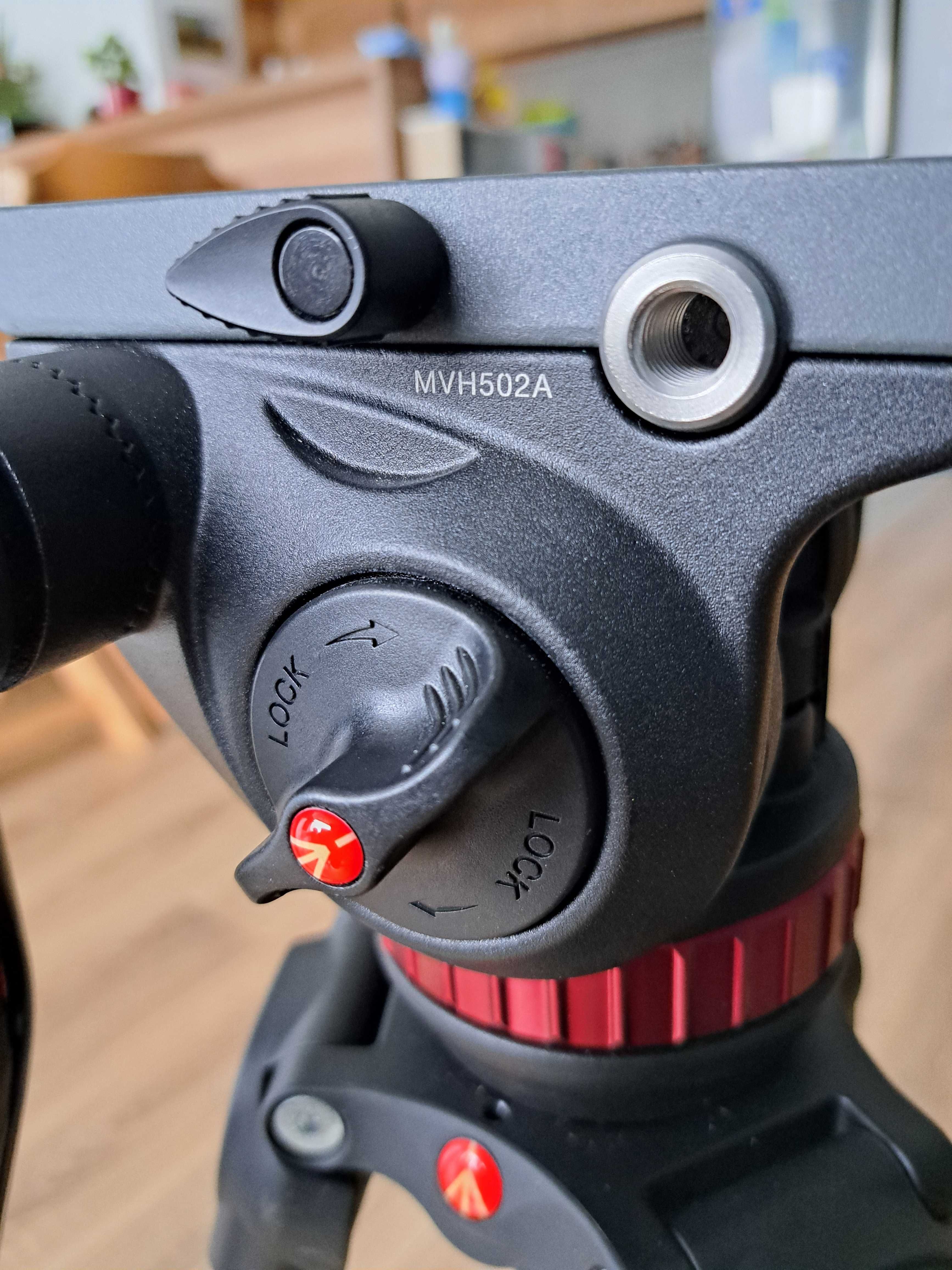 Statyw Manfrotto MVT 502AM + głowica MVH 502A - jak nowy