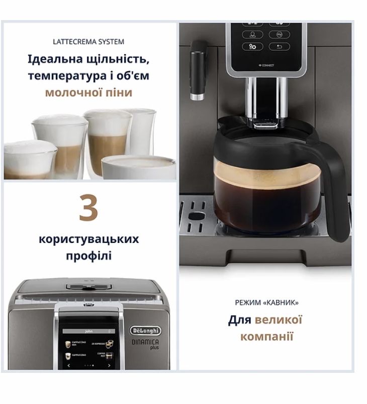 Кофемашина Delonghj ECAM37X.95 с LatteCrema System, Италия,гарантия