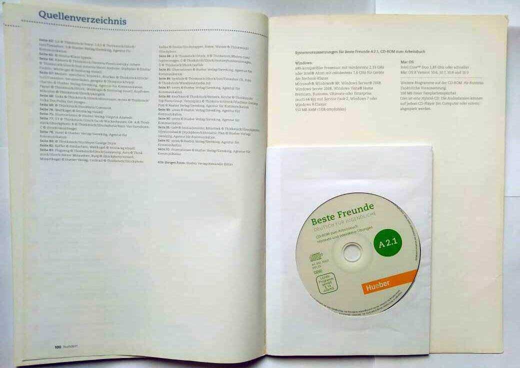 Beste Freunde A2.1 комплект підручник зошит диск Kursbuch Arbeitsbuch