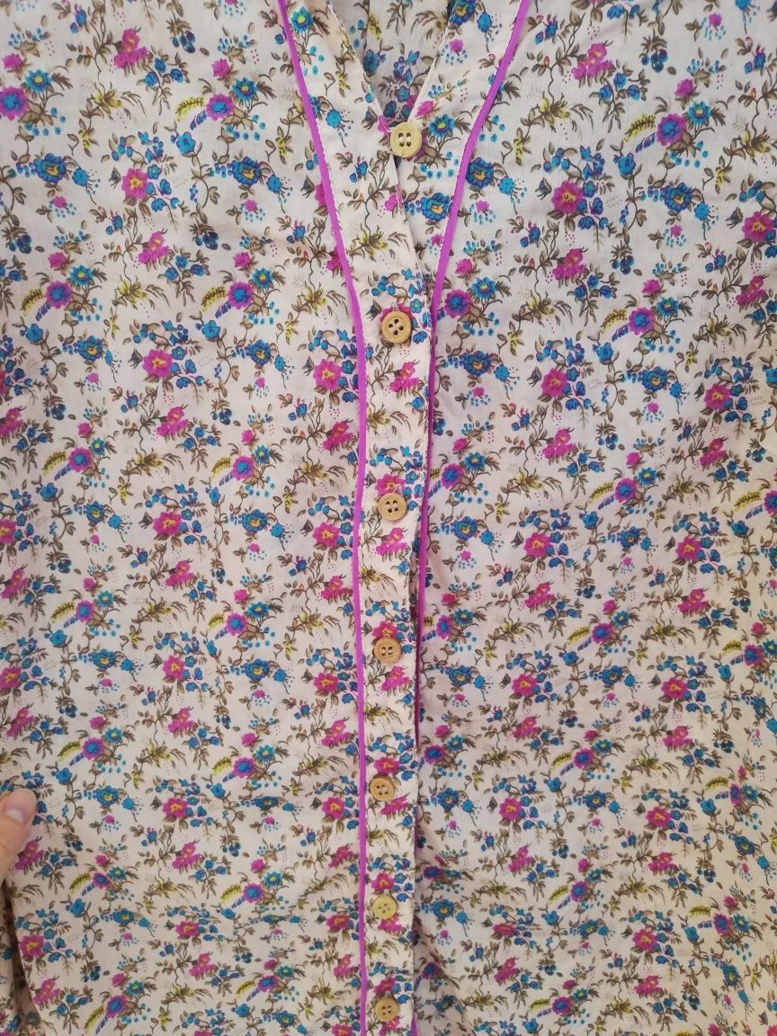 Bluzeczka w kwiaty 42 bawełna