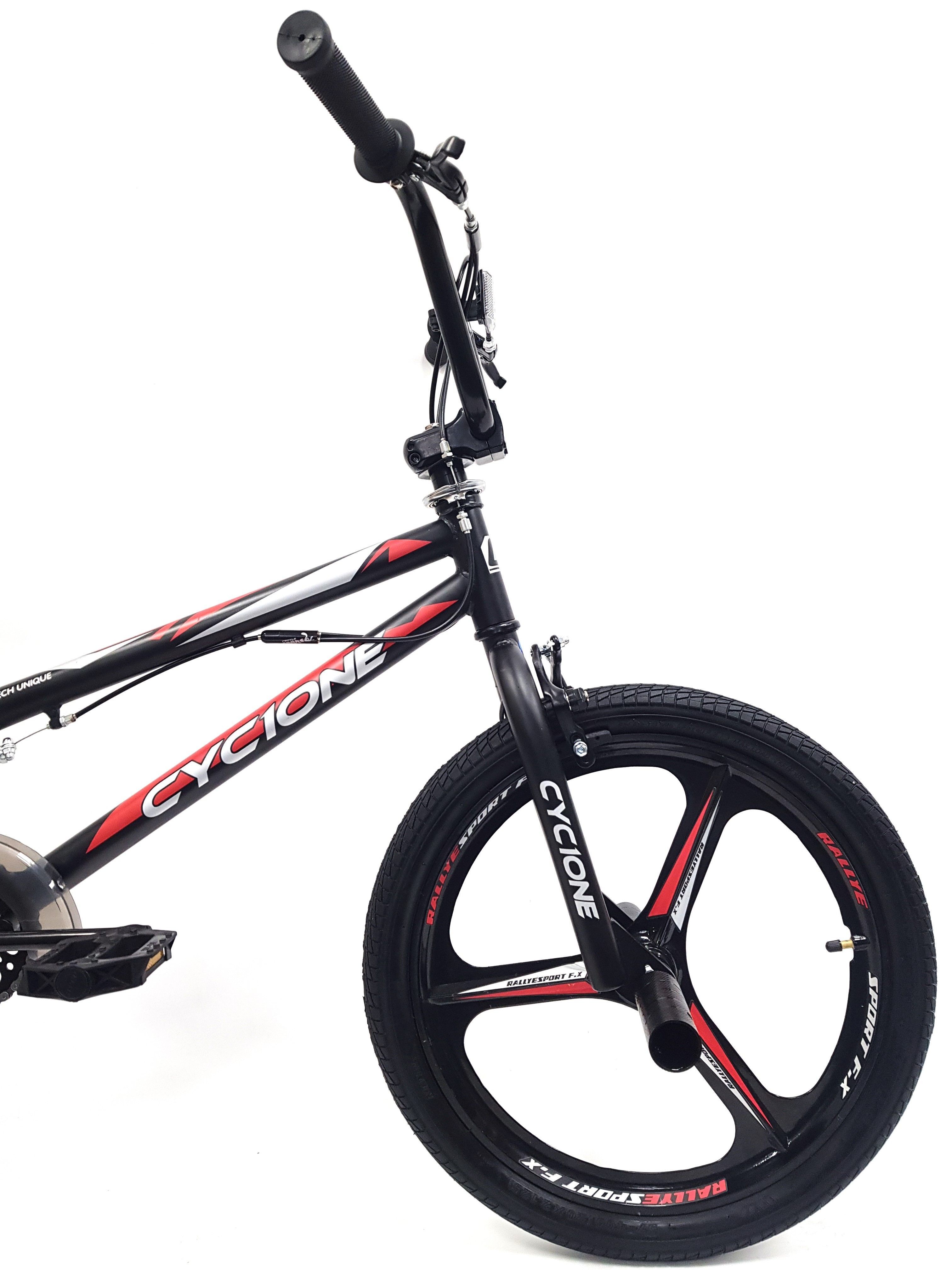 Rower BMX Uniwersalny 20 Wyczynowy Młodzieżowy Stalowy Osłona Stopka