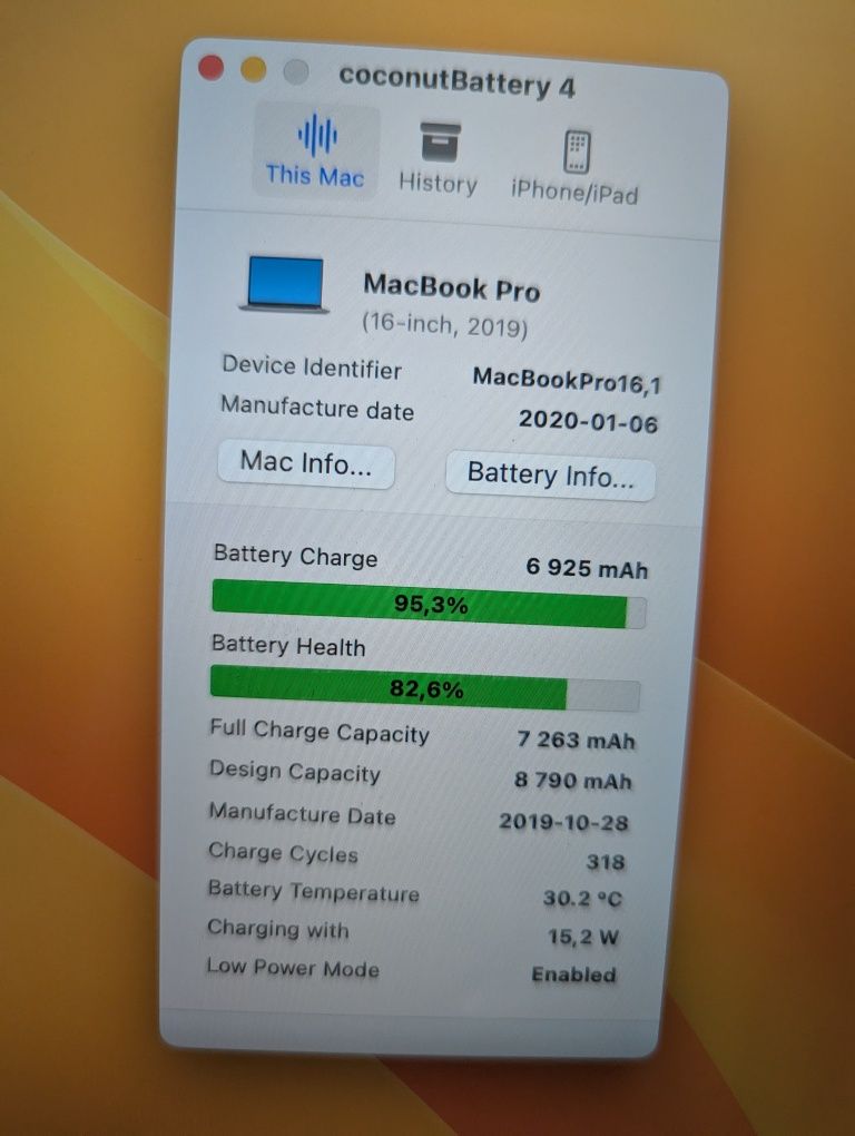 Macbook Pro 16 2019 16/512 i7 5300m