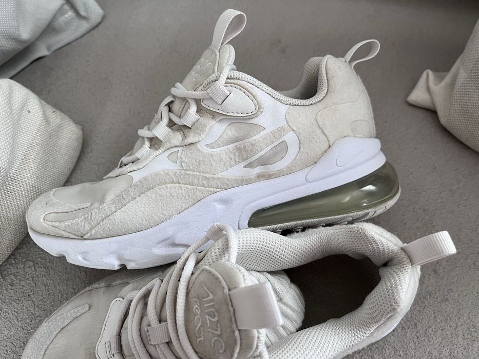 Nike air max react 270 beż Beżowe r.35,5 wkł.22,5cm