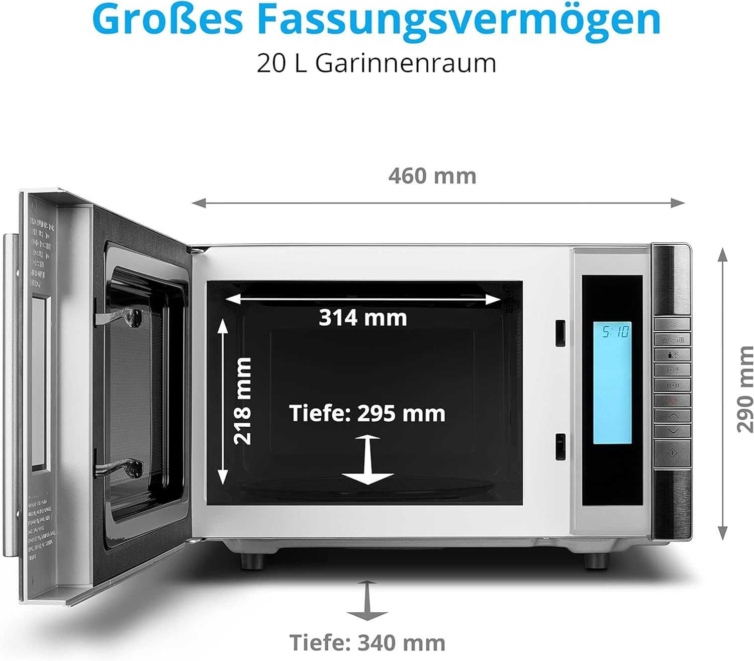 Mikrofalówka 800W Medion MD 14482 funkcja grilla wyświetlacz  timer
