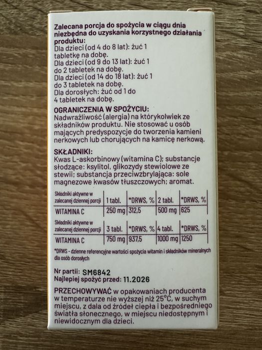 Aromama witamina C do zucia 60 tabletek