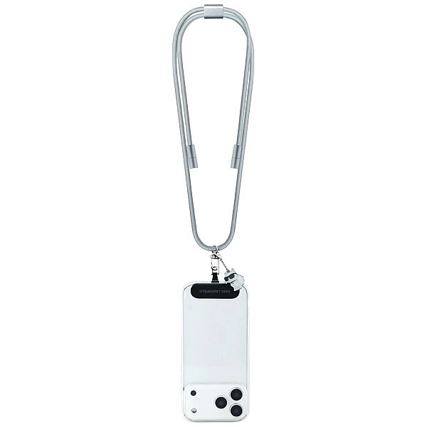 Kabel Karl Lagerfeld CBDY Choupette Charm USB-C / USB-C smycz - szary
