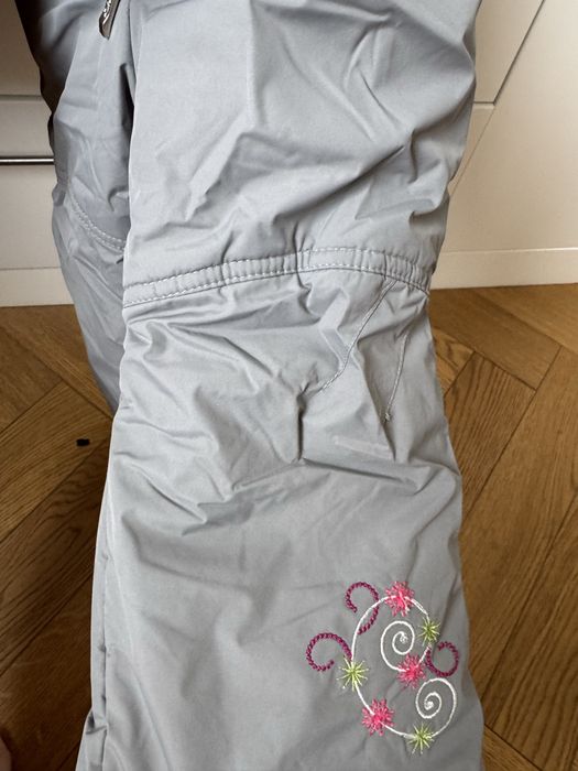 Zimowy komplet dla dziewczynki kurtka różowa i kombinezon Rozmiar 98