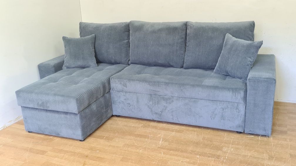 Nowy Narożnik automat sprężyny sztruks welur plusz kanapa sofa rogówka