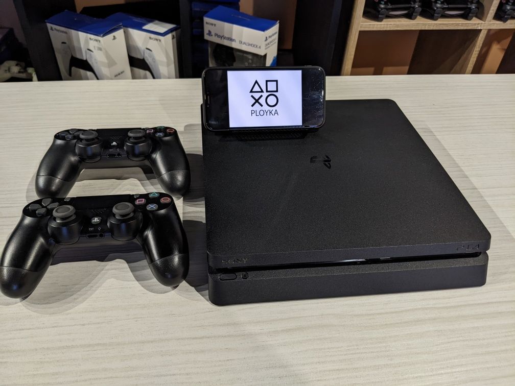 Магазин! Sony Playstation 4 Slim 500GB +Игры. 1 или 2 джойстика.