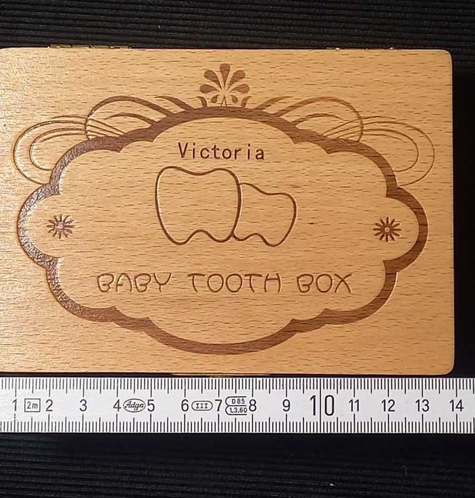 Drewniane pudełko na zęby mleczne mleczaki LosWood