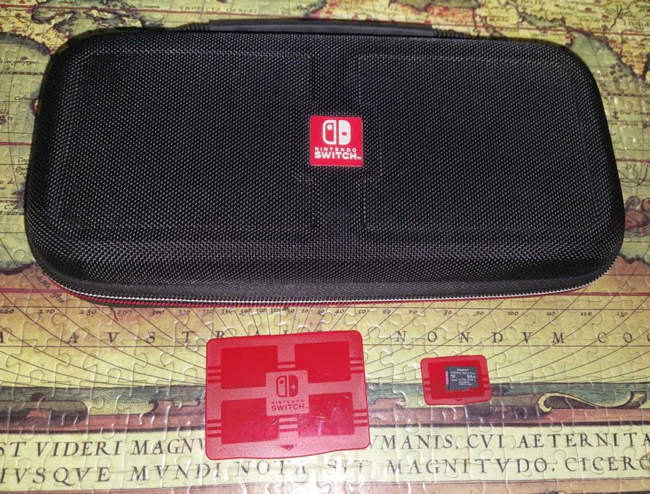 Cartão de 64 GB + Bolsa Transporte Nintendo Switch + Porta Jogos