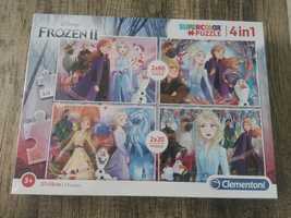 Kolorowa układanka Frozen ELSA Anna  puzzle Olaf  4w1 nowe prezent